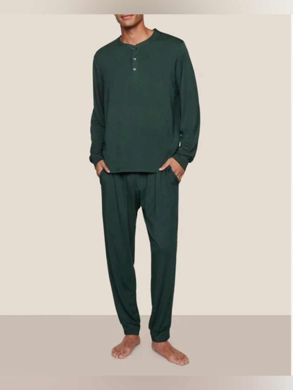 Eberjay Henry Long Pajama Set Evergreen Small Brand New